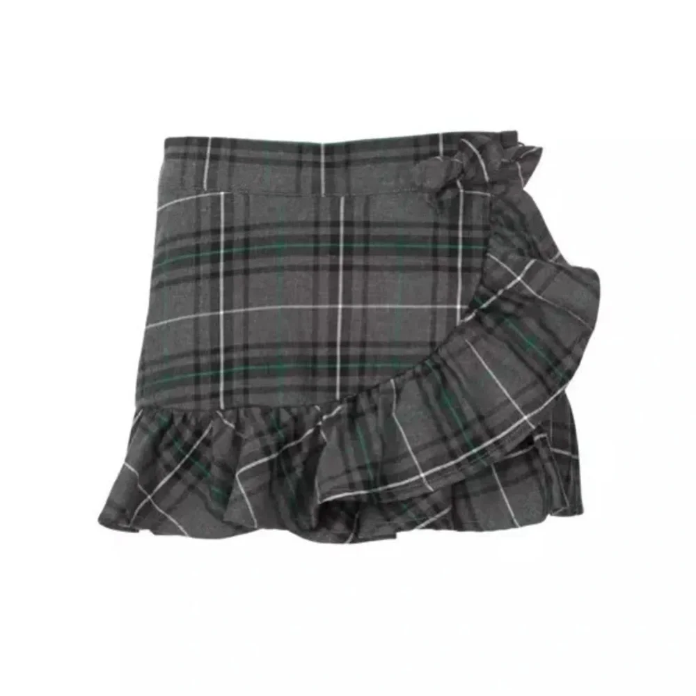 Janie and Jack Plaid Ruffle Mini Skirt 6 cotton